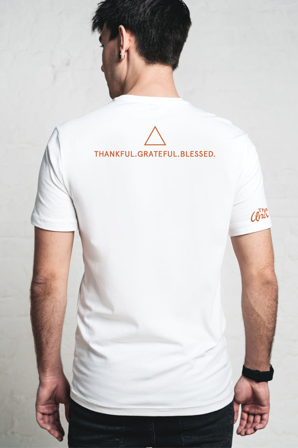 Gratitude T-shirt - Flamingo Sunrise
