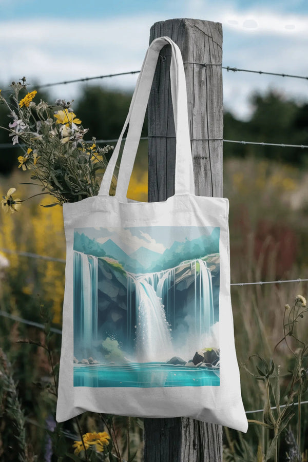 Gratitude Tote Bag - Waterfall Elegance