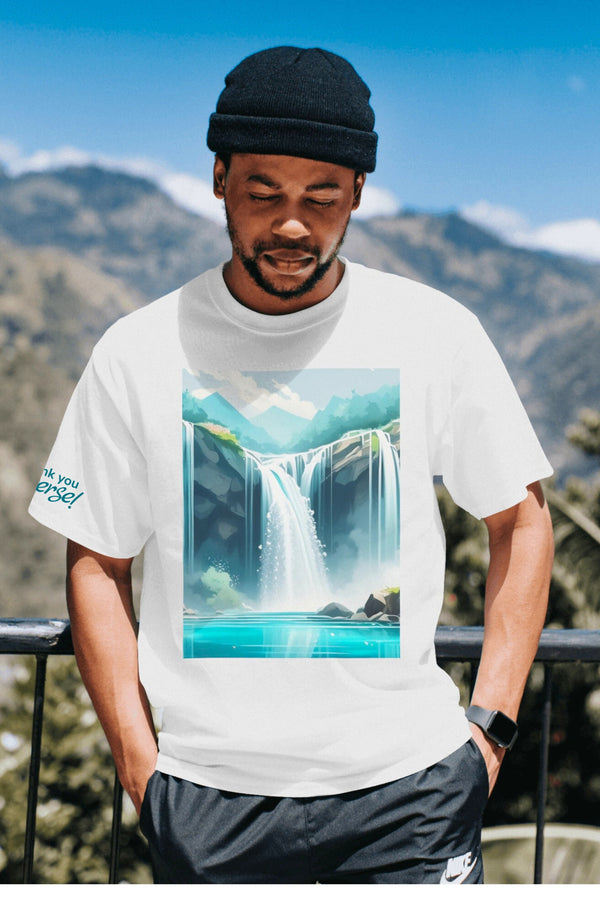 Gratitude T-shirt - Waterfall Elegance