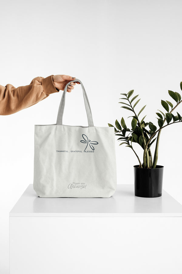 Minimalistic Gratitude Bag - Dragonfly